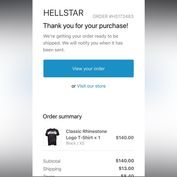 HELLSTAR Classic Rhinestone Tee - Picture 12 of 12